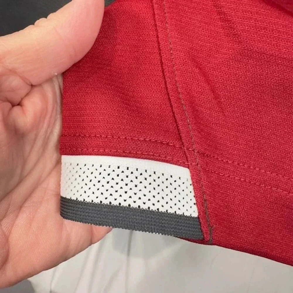 NEW Nike Oklahoma Sooner Football On Field 1/4 Zip Jacket Gray Red Mens Large - Picture 7 of 10